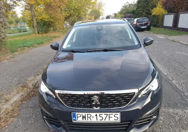 samochody osobowe Peugeot 308 cena 54600 przebieg: 46000, rok produkcji 2018 z Września